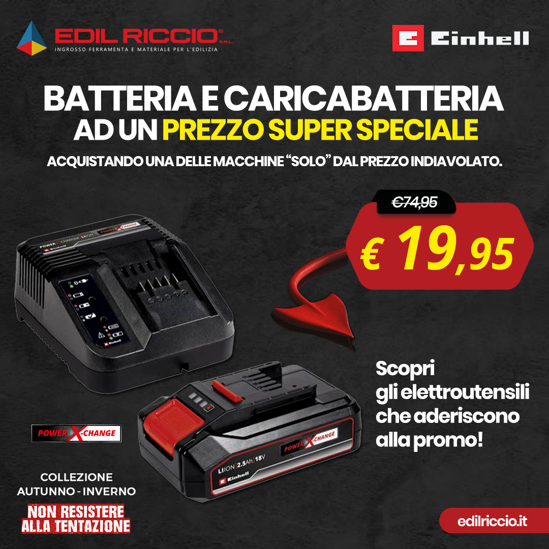 Kit ricarica Einhell a prezzo scontatissimo!